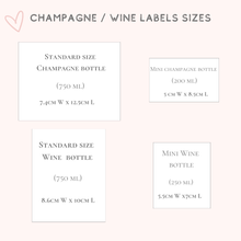 Load image into Gallery viewer, custom personalised champagne wine label with photo