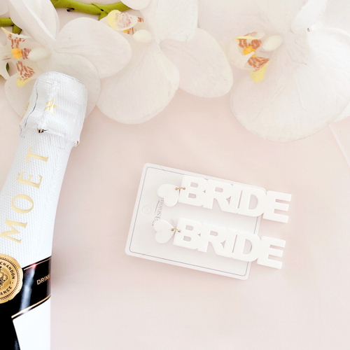 Bride earrings bachelorette hen party