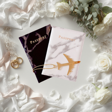 Load image into Gallery viewer, personalised passport holders honeymoon bride and groom custom gifts