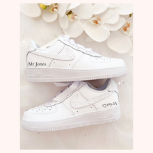 Load image into Gallery viewer, custom bridal wedding sneaker personalized bride gift nike sneaker shoe