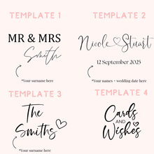 Load image into Gallery viewer, mirror gold acrylic envelope wishing well card wedding gift box