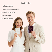 Load image into Gallery viewer, personalised passport holders honeymoon bride and groom custom gifts