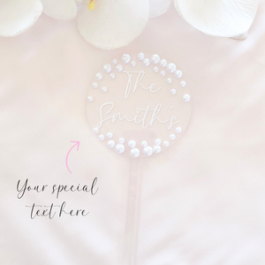 Pearl Acrylic Cake Toppers