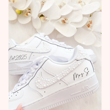 Load image into Gallery viewer, custom bridal wedding sneaker personalized bride gift nike sneaker shoe
