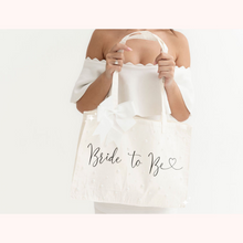 Load image into Gallery viewer, custom personalised tote bridesmaid bride shopper bag