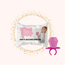 Load image into Gallery viewer, Personalised candy diamond ring pop bachelorette party favor