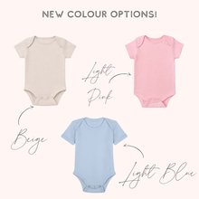 Load image into Gallery viewer, custom text personalised baby grow baby onesie pregnancy announcement