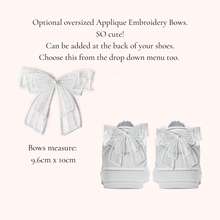Load image into Gallery viewer, custom nike air force 1 wedding sneaker applique bow