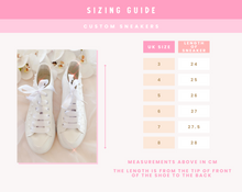 Load image into Gallery viewer, custom sneakers sizing chart