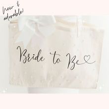 Load image into Gallery viewer, custom personalised tote bridesmaid bride shopper bag