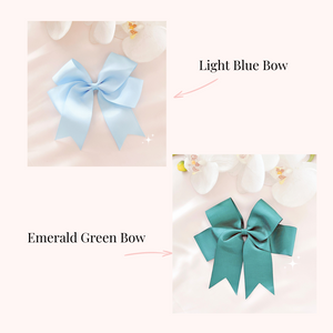 small clip in personalised hair bow for brides bridesmaids