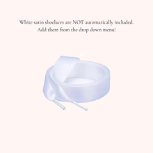 Load image into Gallery viewer, white satin shoelaces