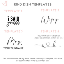 Load image into Gallery viewer, Custom personalized wedding ring dish