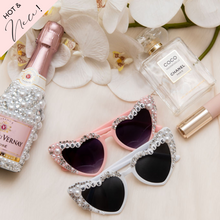 Load image into Gallery viewer, retro heart bride bling sunglasses