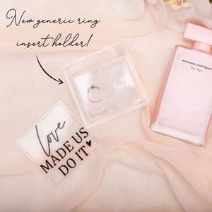 Acrylic custom wedding ring box