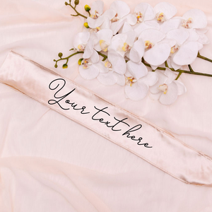 Light Gold personalized satin custom sash