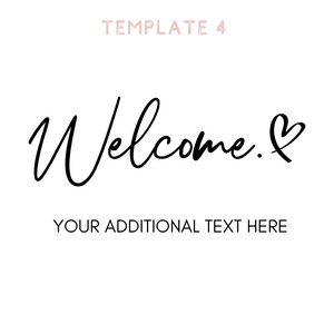 Welcome sign acrylic perspex signs template 