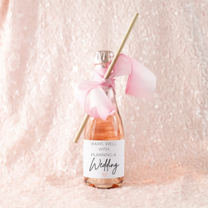 pairs well with custom personalized wine champagne label bride bridesmaids