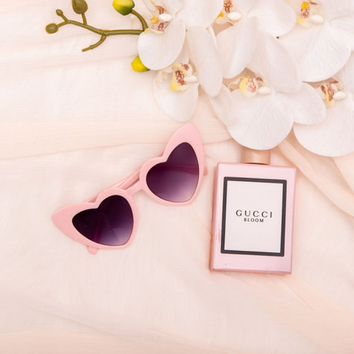 Retro pink heart sunglasses
