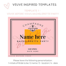 Load image into Gallery viewer, Veuve custom personalized champagne label 