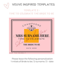 Load image into Gallery viewer, Veuve custom personalized champagne label 