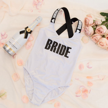 Load image into Gallery viewer, Bride Bridesmaid Custom Swimsuit elastic straps