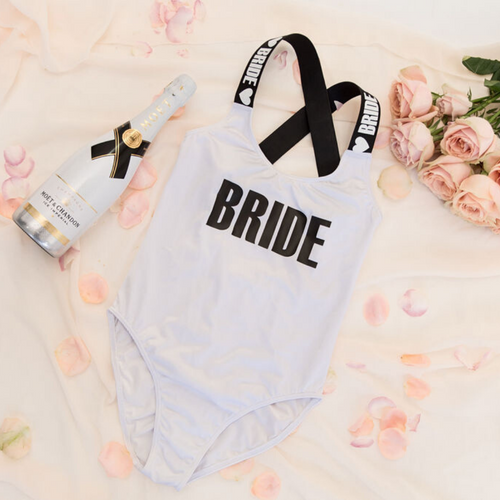 Bride Bridesmaid Custom Swimsuit elastic straps