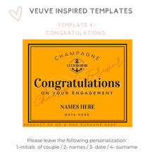 Load image into Gallery viewer, Veuve custom personalized champagne label 