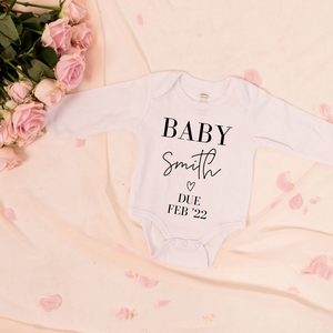 Personalized baby grow onesie