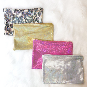 Glitter personalized makeup cosmetic bag