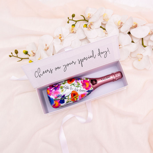 personalized custom wine ribbon gift box