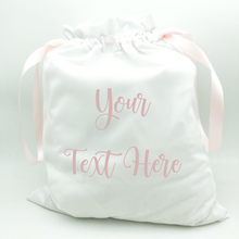 Load image into Gallery viewer, Custom text cotton drawstring bag pouch