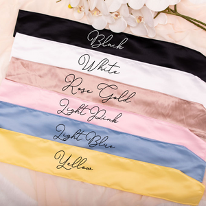 Personalized custom satin sash