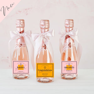 Veuve custom personalized champagne label 