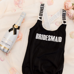 Bride Bridesmaid Custom Swimsuit elastic straps