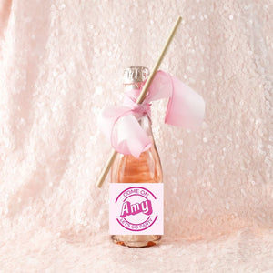 Barbie themed wine champagne label bachelorette proposal