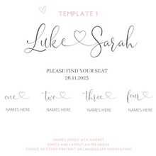 Load image into Gallery viewer, Acrylic wedding seating chart