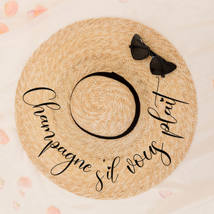 Personalized pom pom sun hat