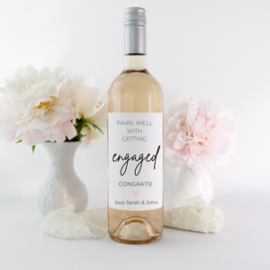 pairs well with custom personalized wine champagne label bride bridesmaids