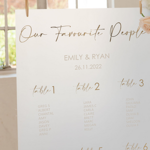 Acrylic wedding seating chart