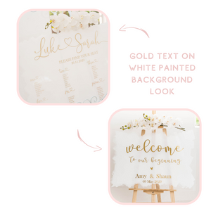 Acrylic wedding seating chart