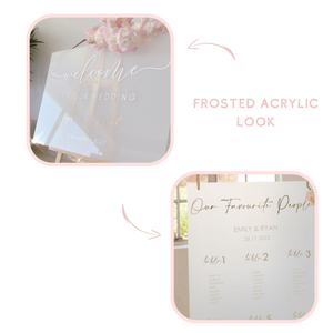 Acrylic wedding seating chart