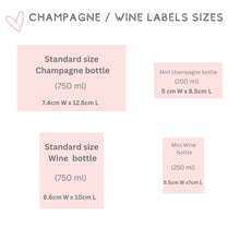 Load image into Gallery viewer, Barbie themed wine champagne label bachelorette proposal