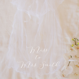 Custom bridal shower bachelorette hen party veil