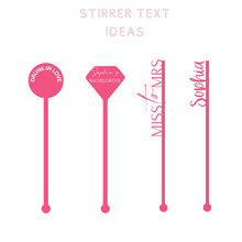 Load image into Gallery viewer, Acrylic custom personalised drink stirrer
