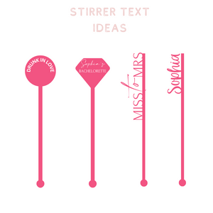 Acrylic custom personalised drink stirrer