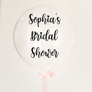 Personalized clear bubble balloon