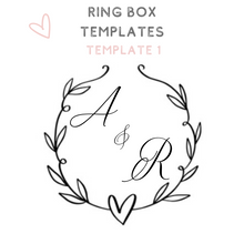 Load image into Gallery viewer, Custom acrylic ring boxes wedding ring box templates