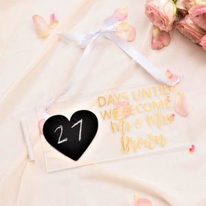 Personalized wedding acrylic countdown bridal gift