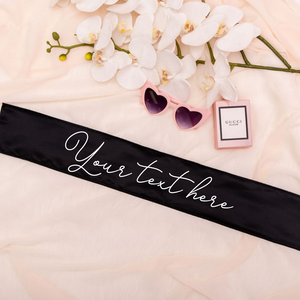 Personalized custom satin sash